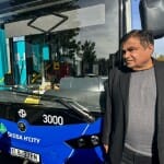 Nitin Gadkari test drive Hydrogen Bus by Skoda in Prague