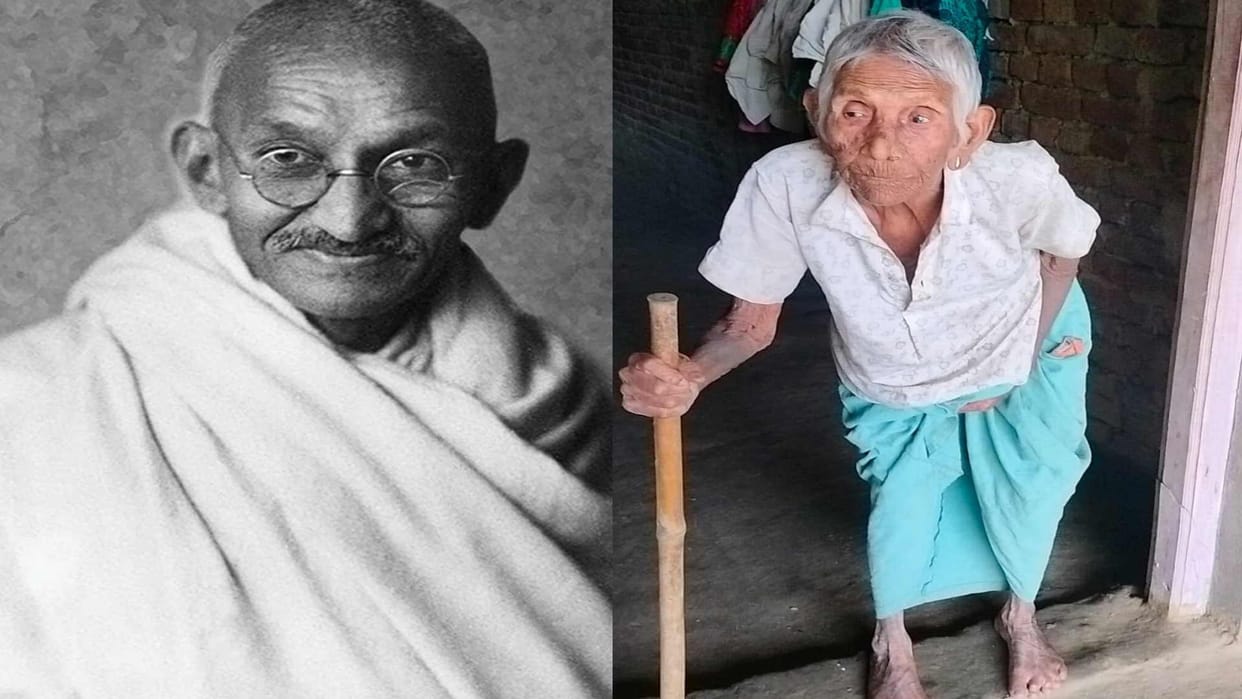 Special on Gandhi Jayanti 120 year old Bechna Devi can not forget glass of water she gave to Bapu
