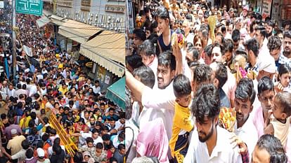 Mathura News Huge Crowd Reached For Banke Bihari Mandir Darshan In Vrindavan after diwali