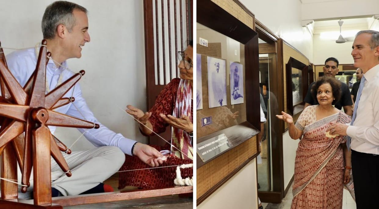 gandhi jayanti usa france diplomats pay respect to mahatma says his non violence message remains beacon hope