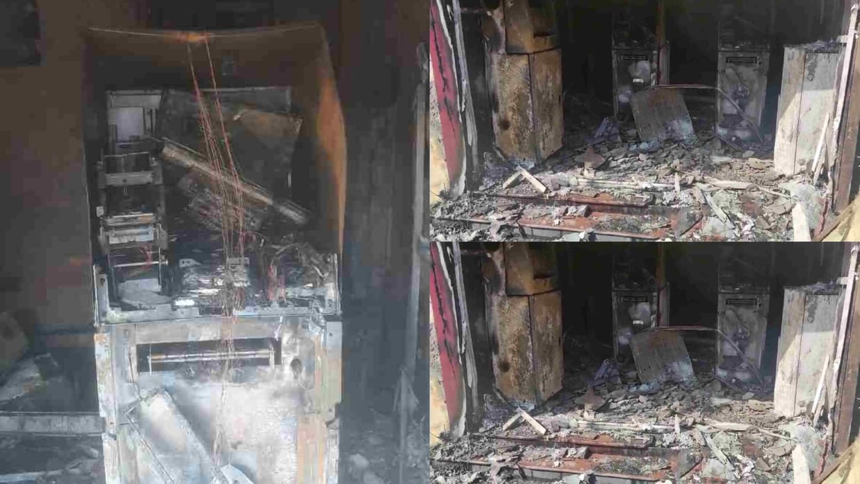 Hisar: Two ATMs burnt due to short circuit in AC