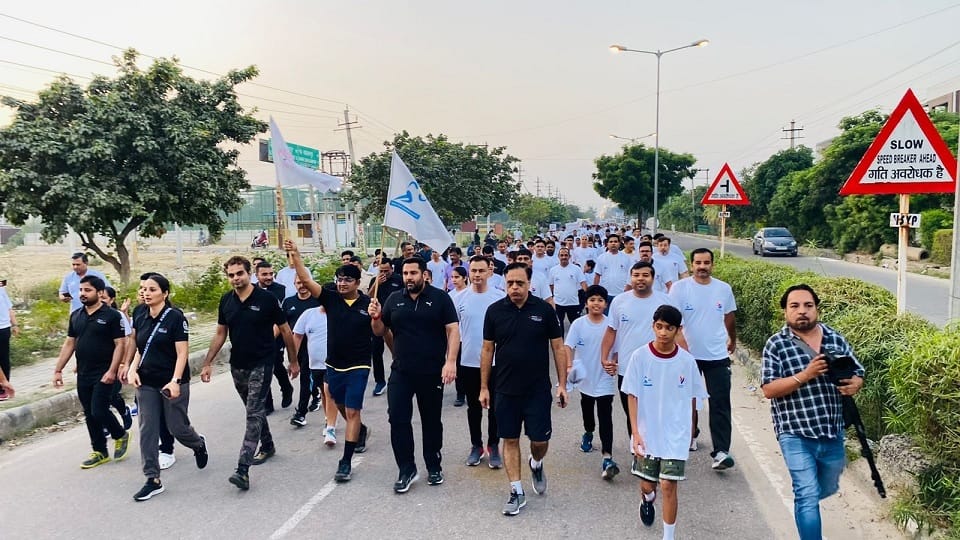 Five kilometer long padyatra taken out for voluntary organ donation awareness in Sonipat
