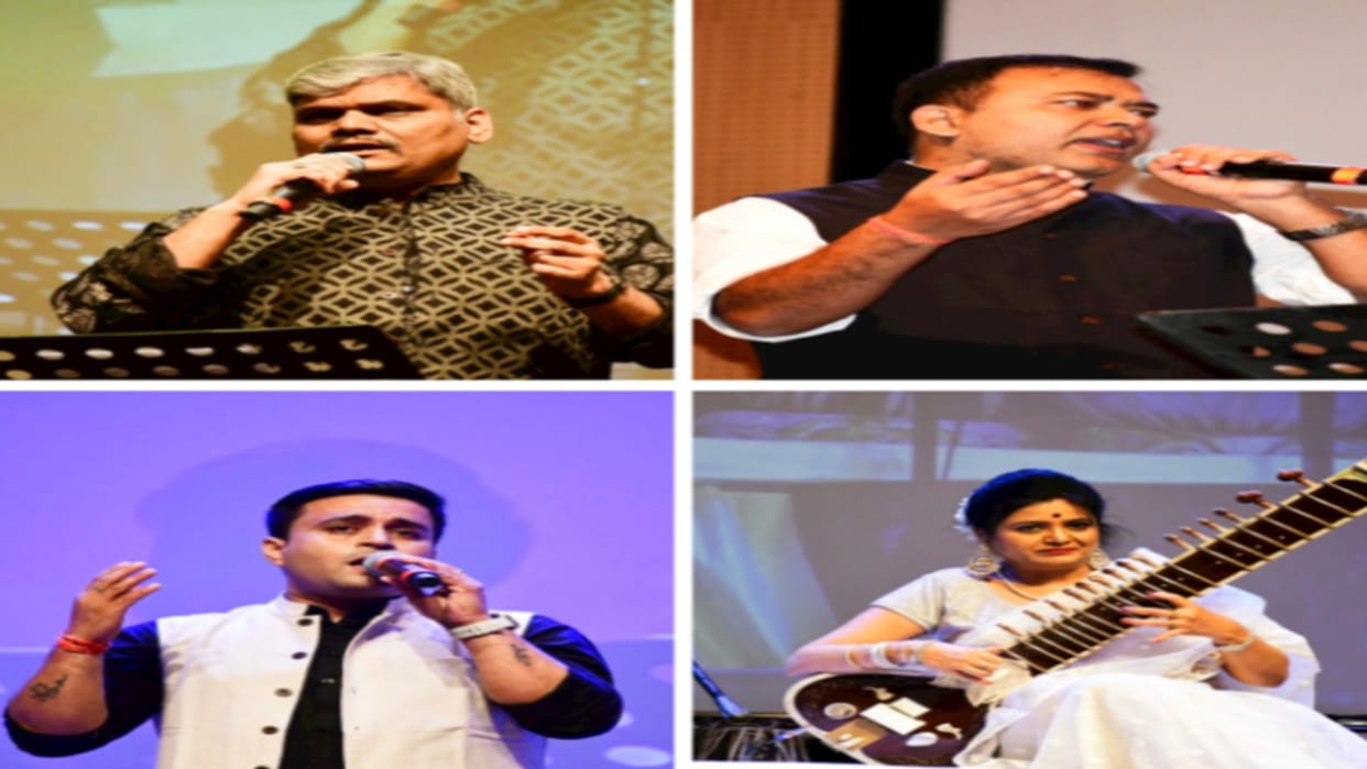 In the triveni of Sur-Lay-Taal, Sangam city evening, doctors recited many songs.