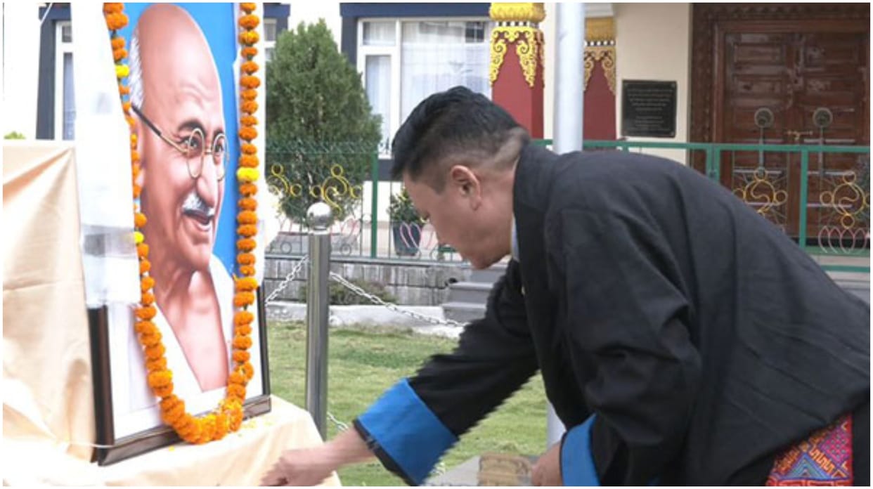 Tibetans in exile celebrate 154th birth anniversary of Mahatma Gandhi in Dharamshala