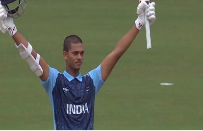 Asian Games india vs nepal Bhadohi son Yashasvi Jaiswal created history by scoring a century in very first mat