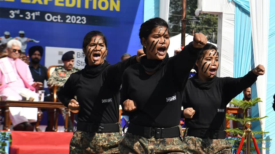 LG Manoj Sinha flags off CRPF Women Bike Expedition from iconic Lal Chowk Srinagar