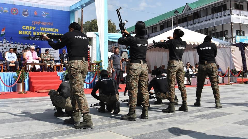 LG Manoj Sinha flags off CRPF Women Bike Expedition from iconic Lal Chowk Srinagar