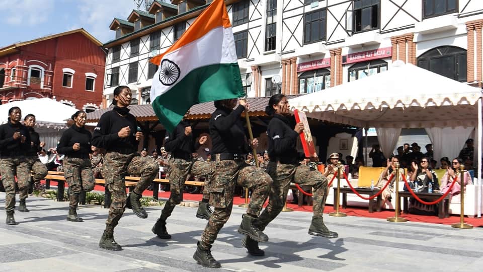 LG Manoj Sinha flags off CRPF Women Bike Expedition from iconic Lal Chowk Srinagar