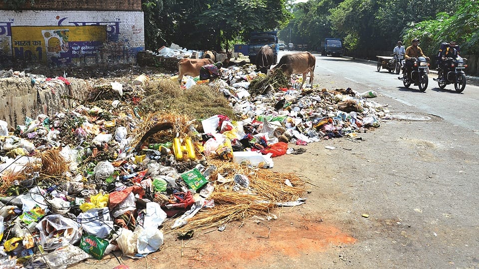 garbage not picked up from posh areas on Gandhi Jayanti in Bareilly