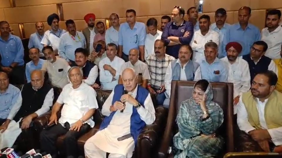 Farooq Abdullah said protest against the government on October 10 meeting of opposition parties done