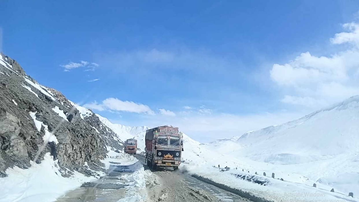 Strategically important Manali Leh road restored for traffic after four days