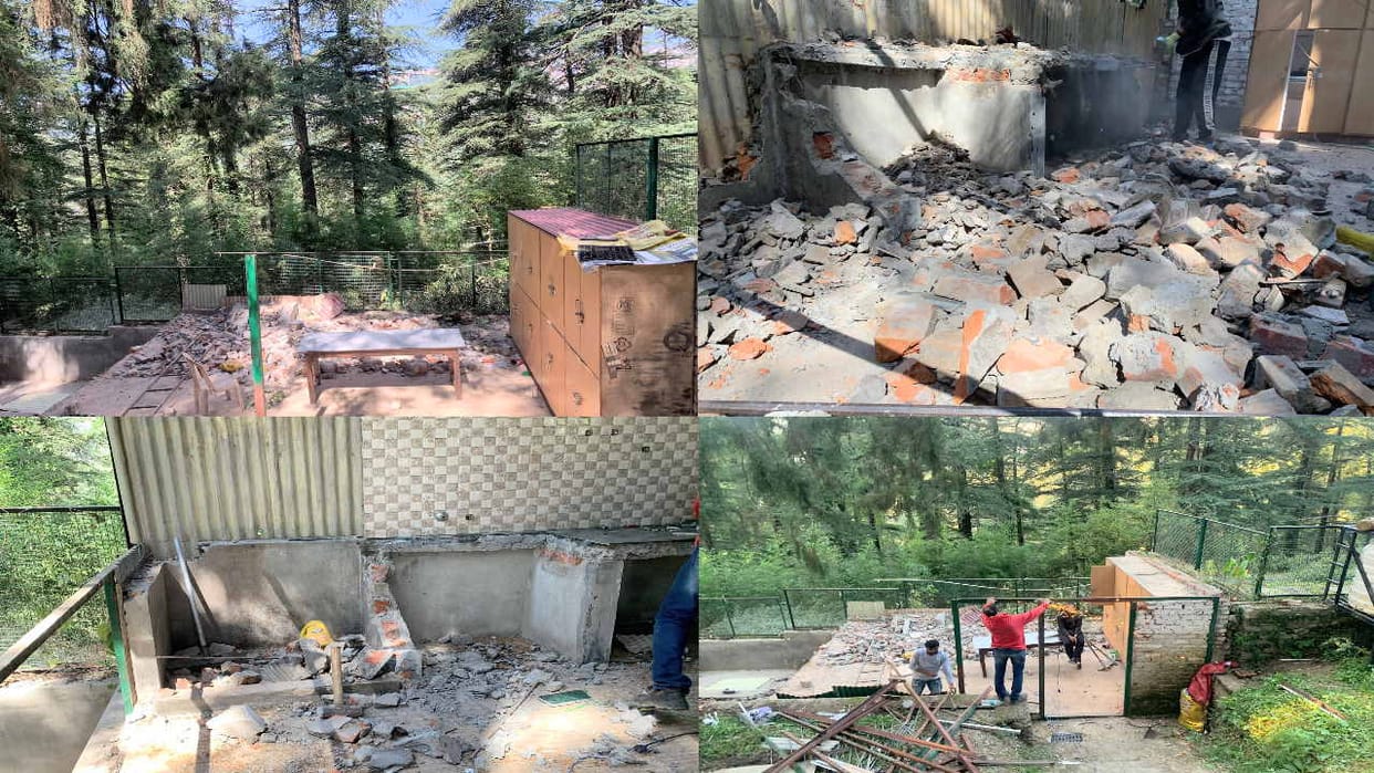 Illegal construction done in the symmetry area of Kanlog, Municipal Corporation demolished it