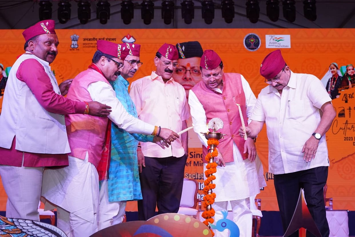 CM Pushkar singh Dhami inaugurated National Cultural Fest in Dehradun Sports College