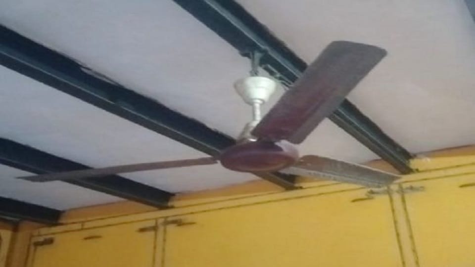 Girl found hanging from fan