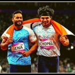 किशोर जेना और नीरज चोपड़ा