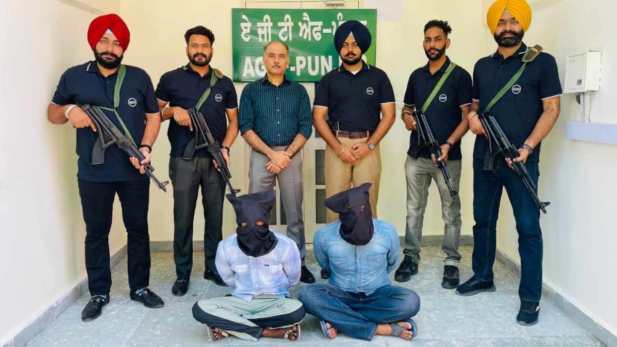 Two henchmen of Bambiha gang caught with weapons from Zirakpur