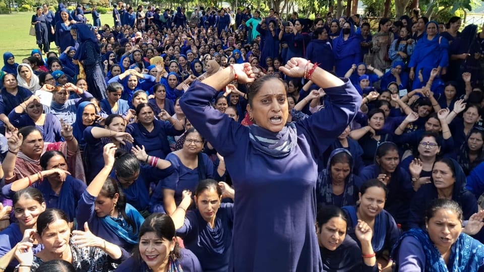 Jammu: Asha workers protest demand to increase incentive amount