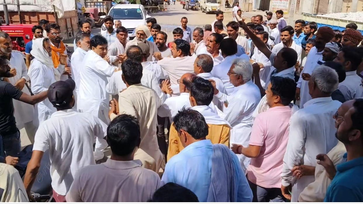 Sirsa: Scuffle broke out between farmer leader and BJP divisional president