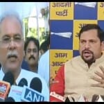 सीएम भूपेश बघेल, आम आदमी पार्टी के प्रदेश प्रभारी संजीव झा