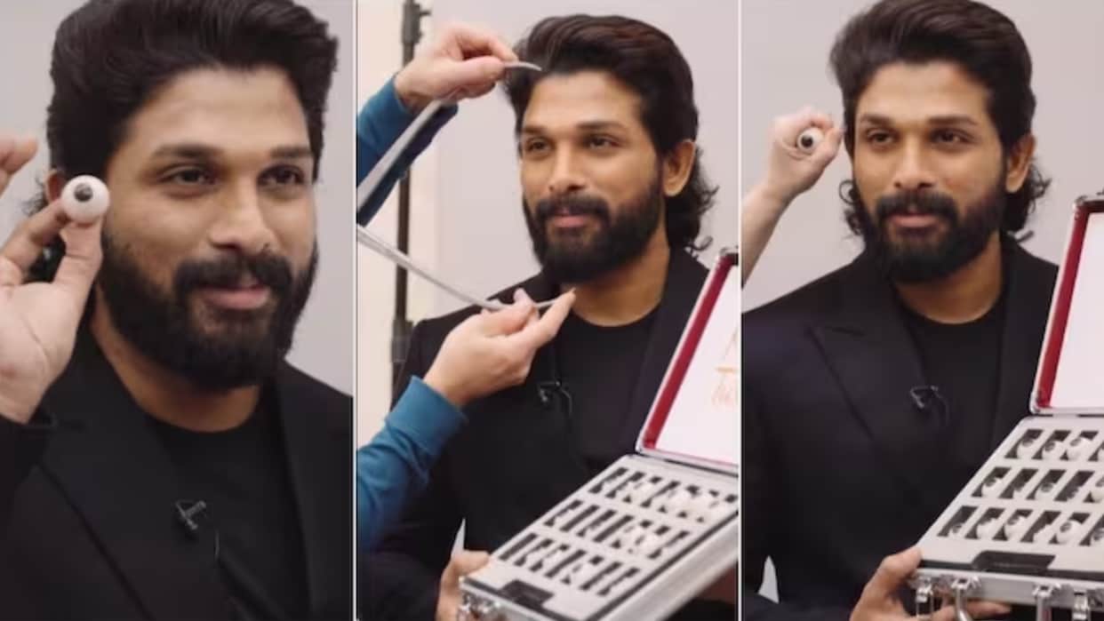Allu Arjun Pushpa 2 actor giving his measurement for Wax Statue At Madame Tussauds Dubai To Be Unveiled Soon