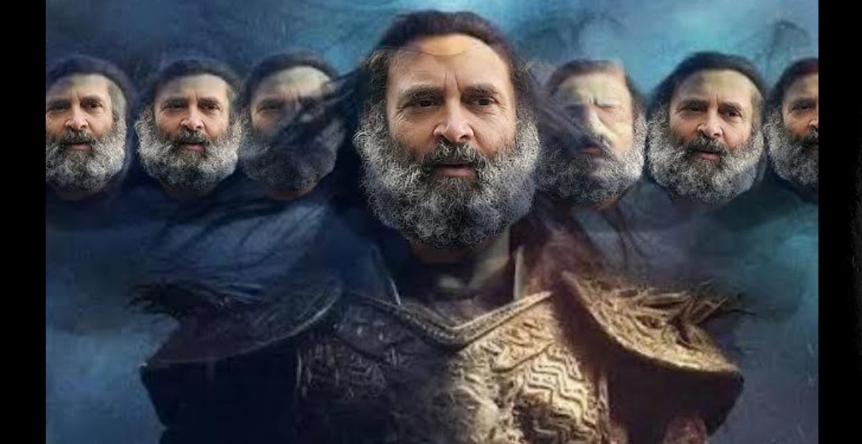 BJP Rahul Gandhi Ravan anti anti dharma anti ram evil aim to destroy bharat
