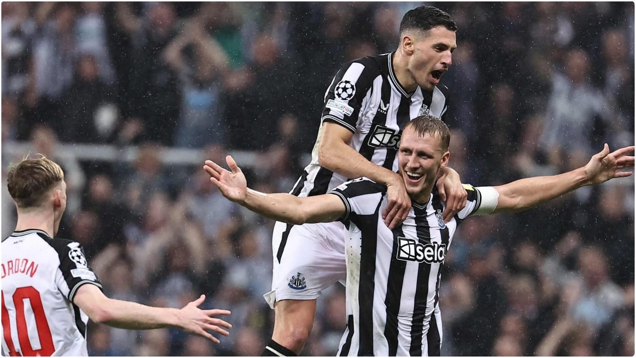 Champions League: Newcastle United beat Mbappe's PSG 4-1, Dan and Sean scored goals