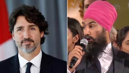 जस्टिन ट्रूडो और जगमीत सिंह।