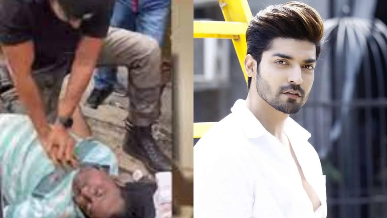 gurmeet choudhary saved life of person who fell on road actor gave him cpr video viral watch