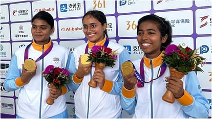 Asian games: ज्योति, अदिति और परनीत ने जीता स्वर्ण, एशियाई खेलों में भारतीय तीरंदाजों का सर्वश्रेष्ठ प्रदर्शन trio of Jyoti, Aditi Swami and Preneet won five medals in the Asian games 2023