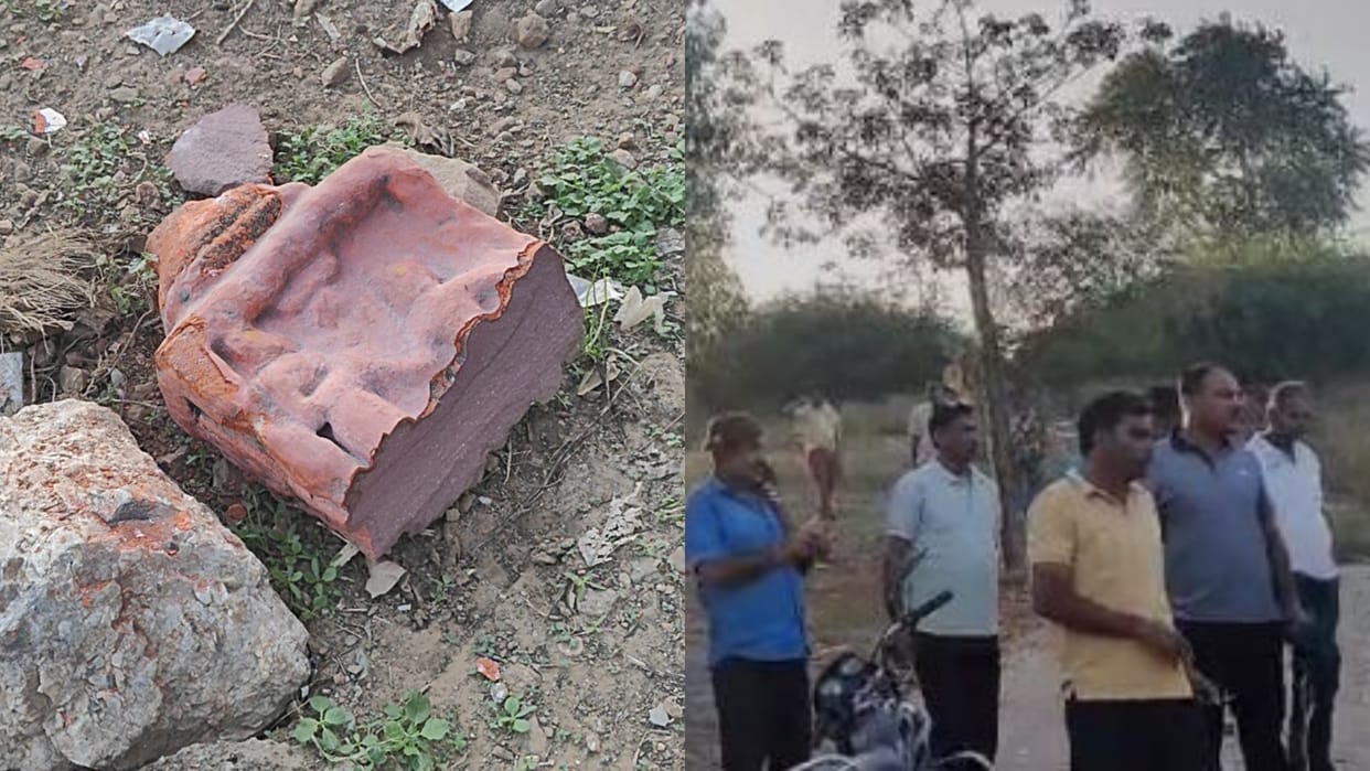 Karauli News Hanuman temple and Sati Mata statue broken in Sapotra