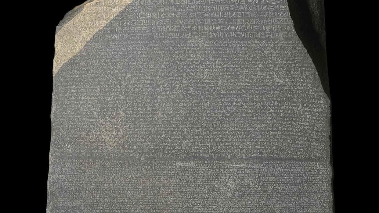 language of the god is written on the rosetta stone found in an egyptian temple