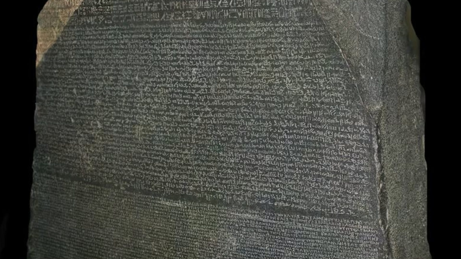 language of the god is written on the rosetta stone found in an egyptian temple