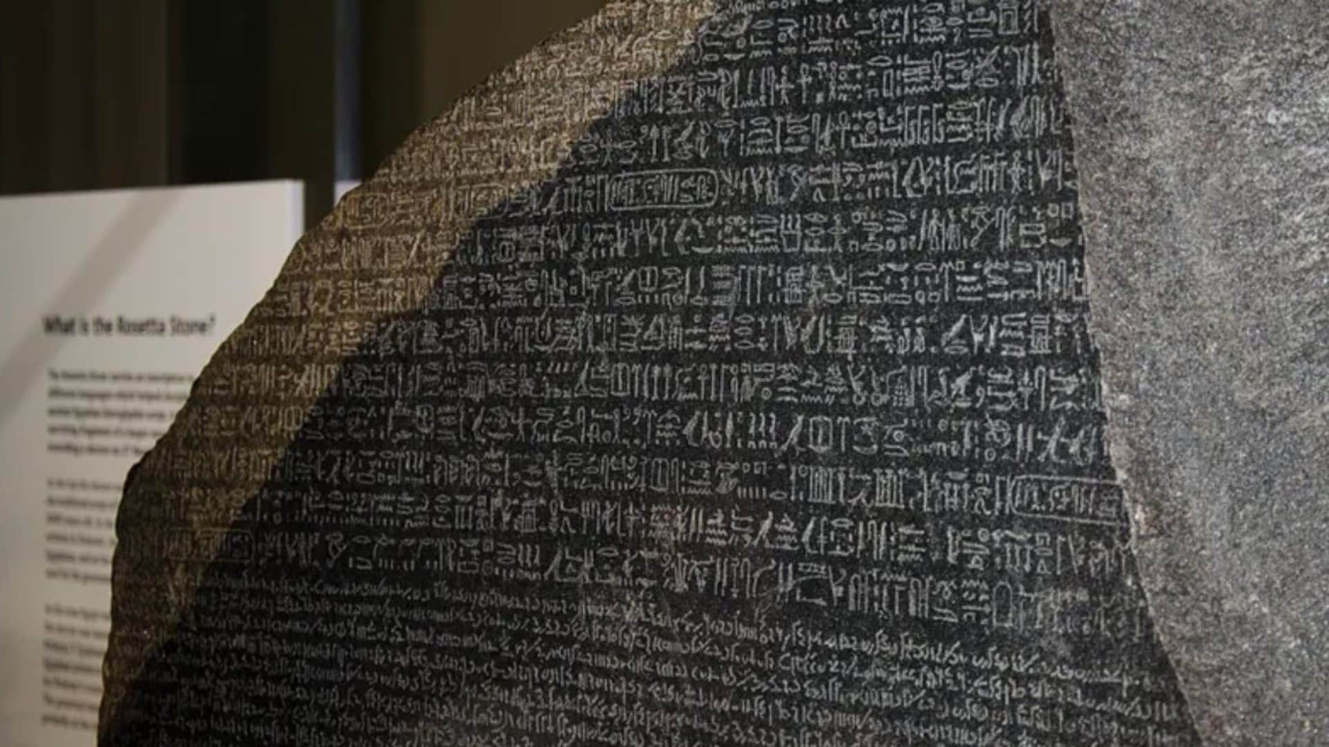 language of the god is written on the rosetta stone found in an egyptian temple