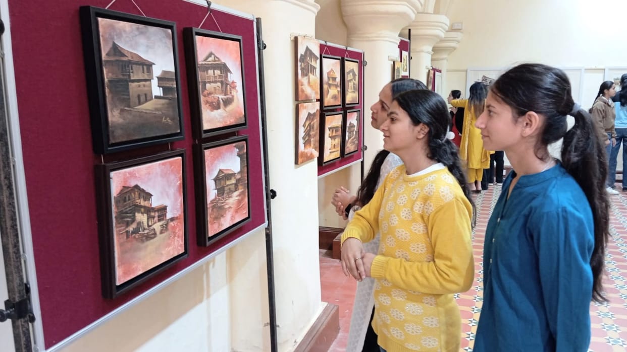 Four day Painting Exhibition in gaiety theatre shimla started today