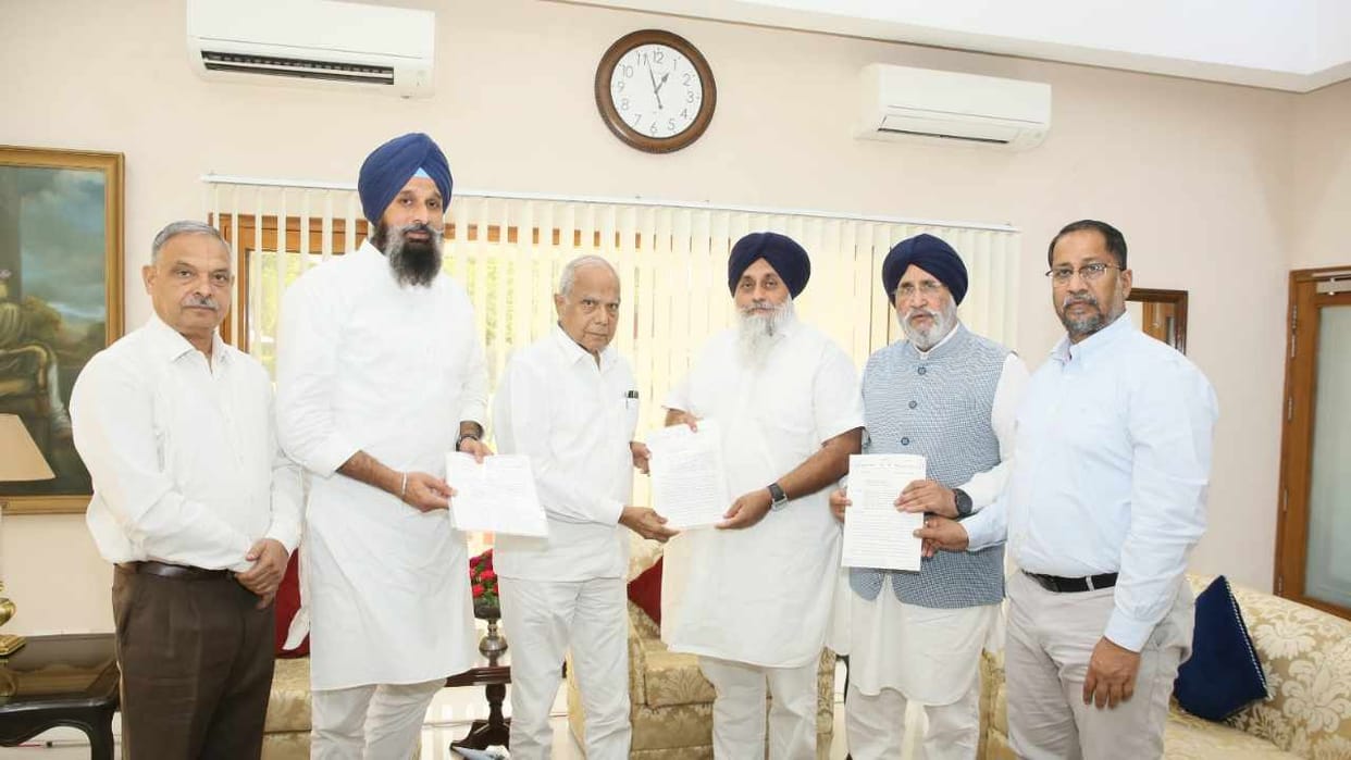 SAD delegation meets Punjab Governor on SYL issue