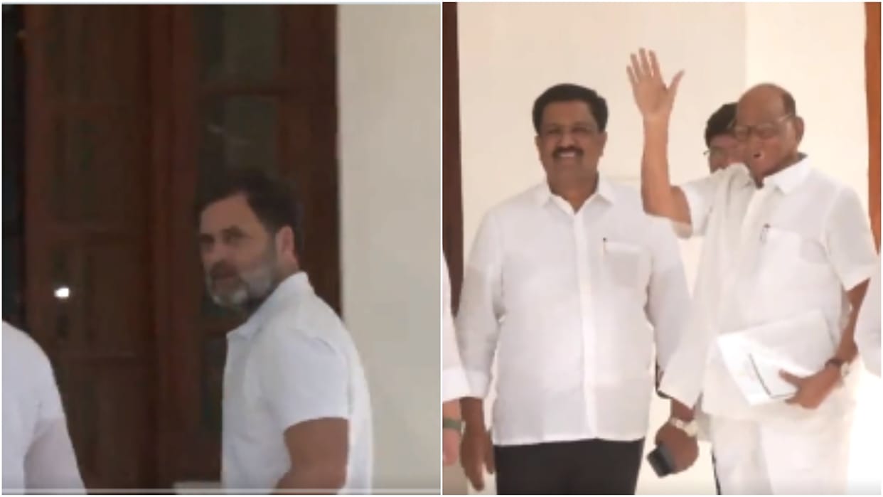 Rahul Gandhi and NCP chief Sharad Pawar visited Congress National President Mallikarjun Kharge residence