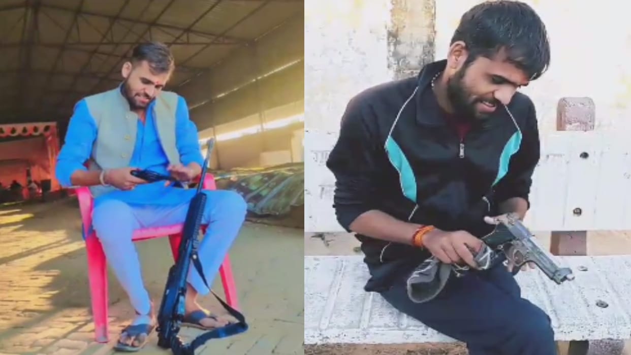 Criminals fearless: Youth make reels with weapons in Hastinapur, video viral on social media