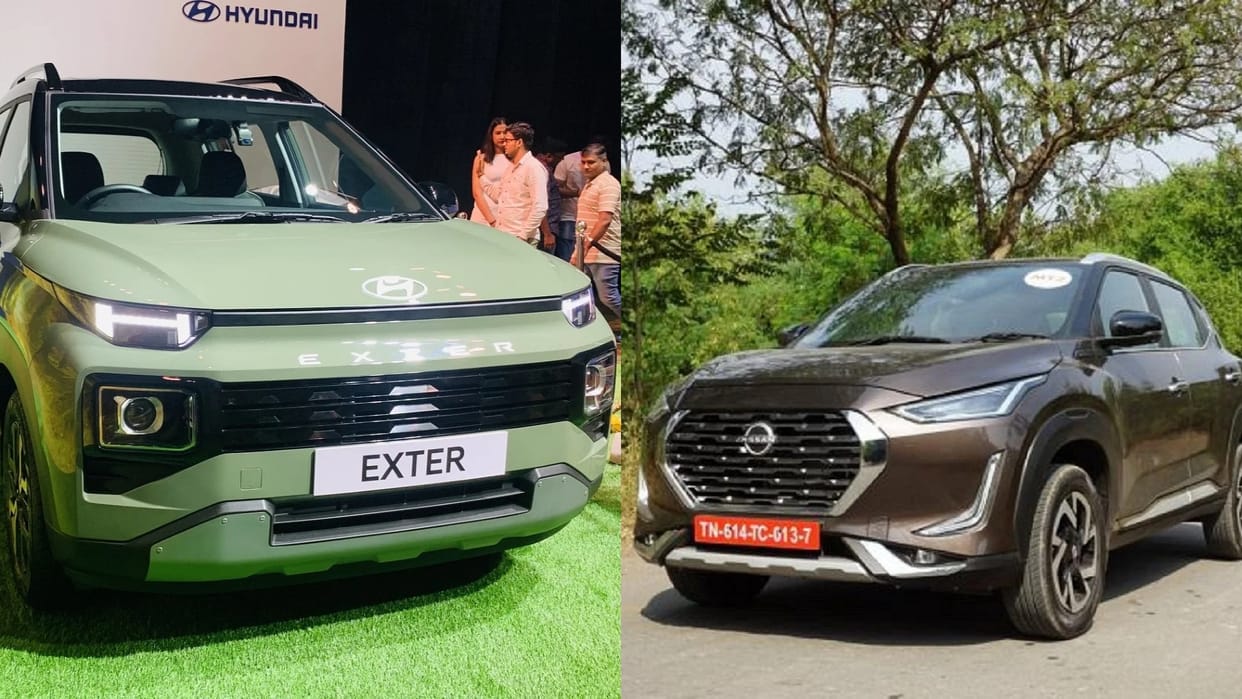 Nissan Magnite AMT vs Hyundai Exter AMT comparison Know Engine Spec Features Details