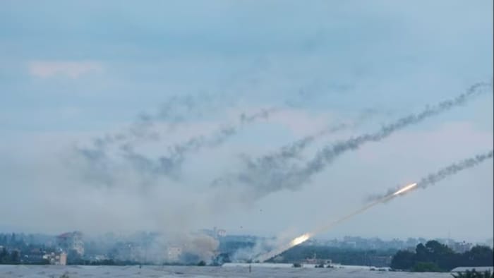 Israel Hamas War Hamas fires 30 massive rocket at Tel Aviv and central Israel