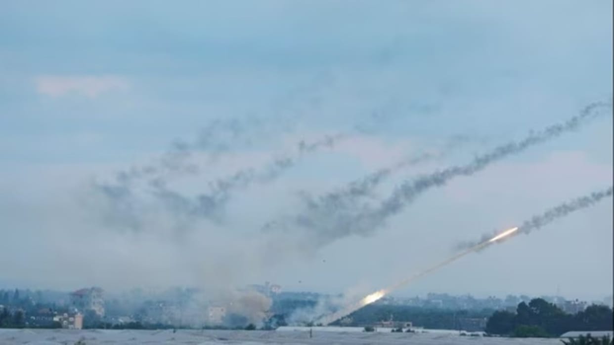 Israel Hamas War Hamas fires 30 massive rocket at Tel Aviv and central Israel