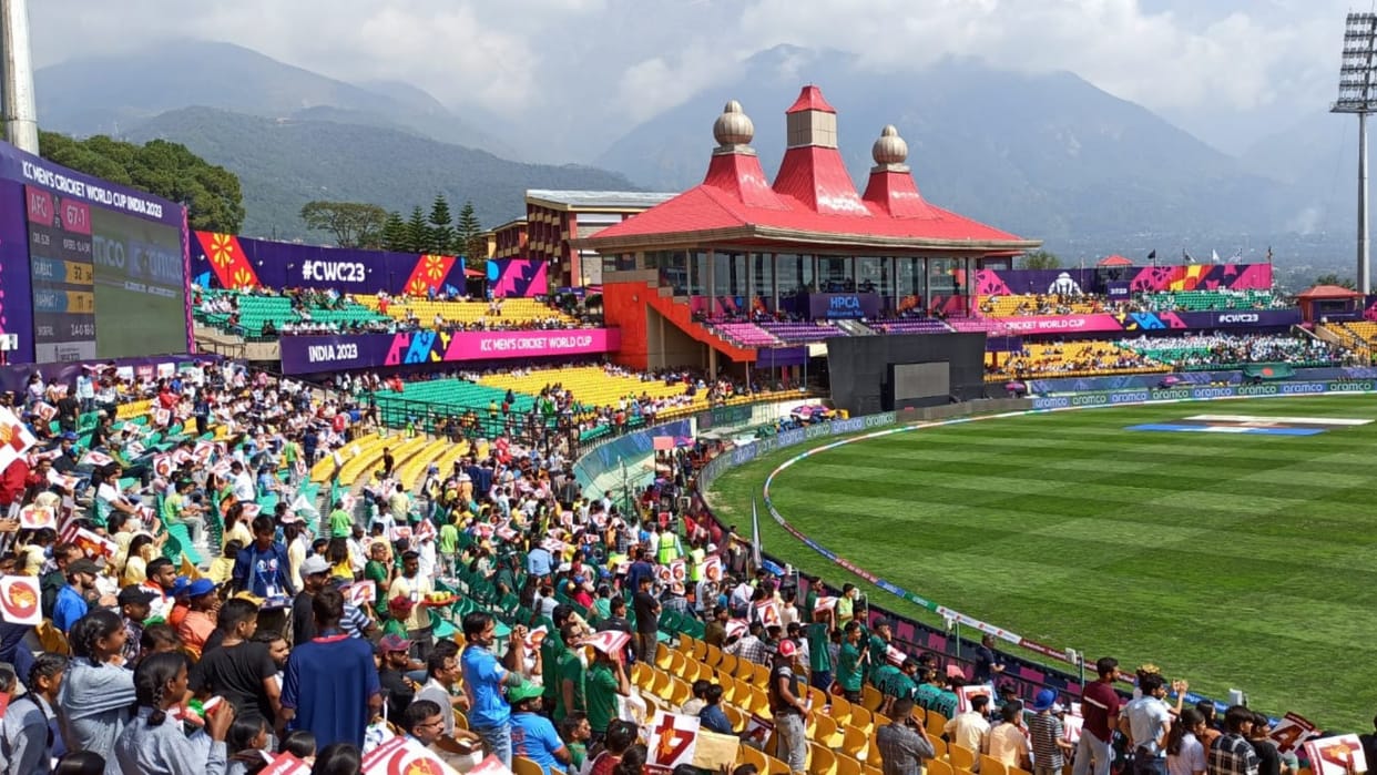 HPCA Cricket Stadium Dharamshala looks so empty during Afghanistan Vs Bangladesh Cricket Match