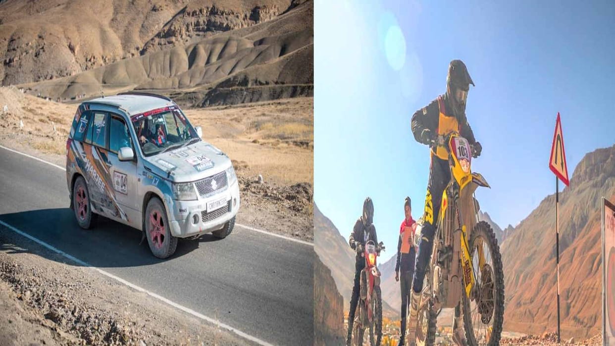Car rally reached the world's highest komic village, speed lovers also enjoyed the beautiful valleys