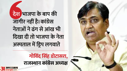 Rajasthan Election 2023 State President Govind Singh Dotasara statement on Congress candidates List