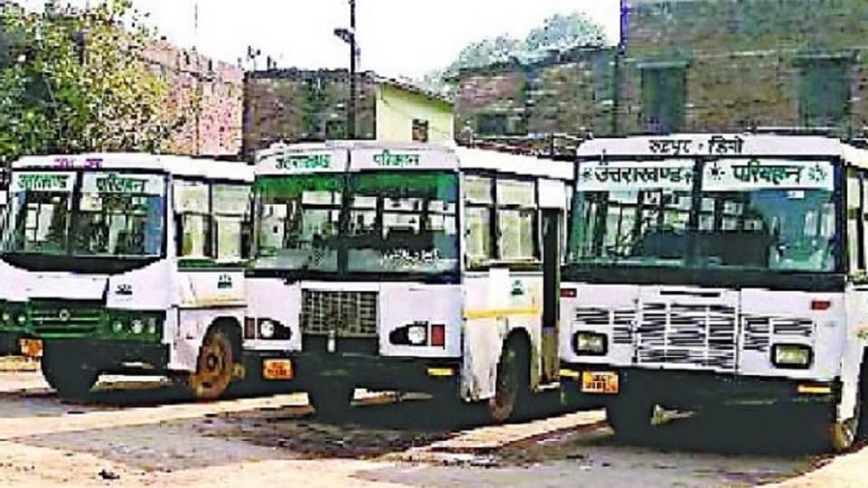Passengers are facing problems due to non-operation of buses from Rudrapur depot
