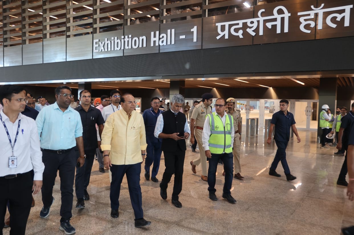 Delhi P20 Summit: LG Governor VK Saxena Visits Yashobhoomi, Inspects Preparations
