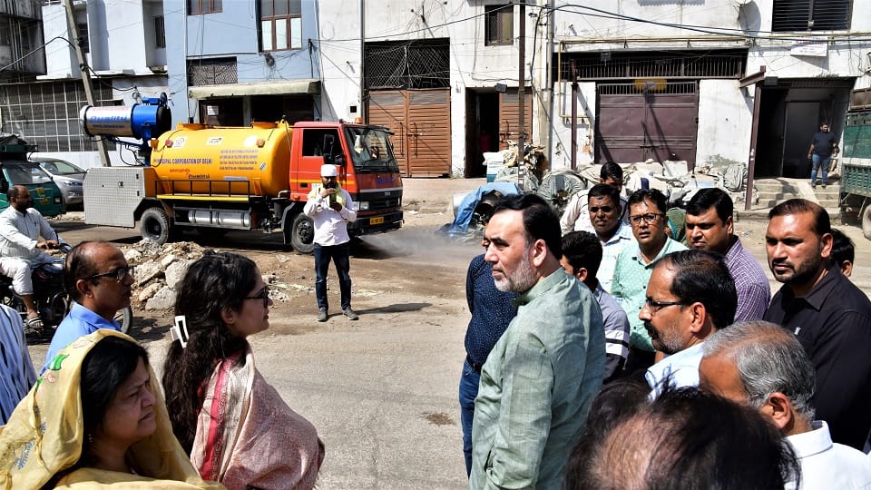 Environment Minister Gopal Rai conducted inspection of Wazirpur hot spot delhi Dust Pollution