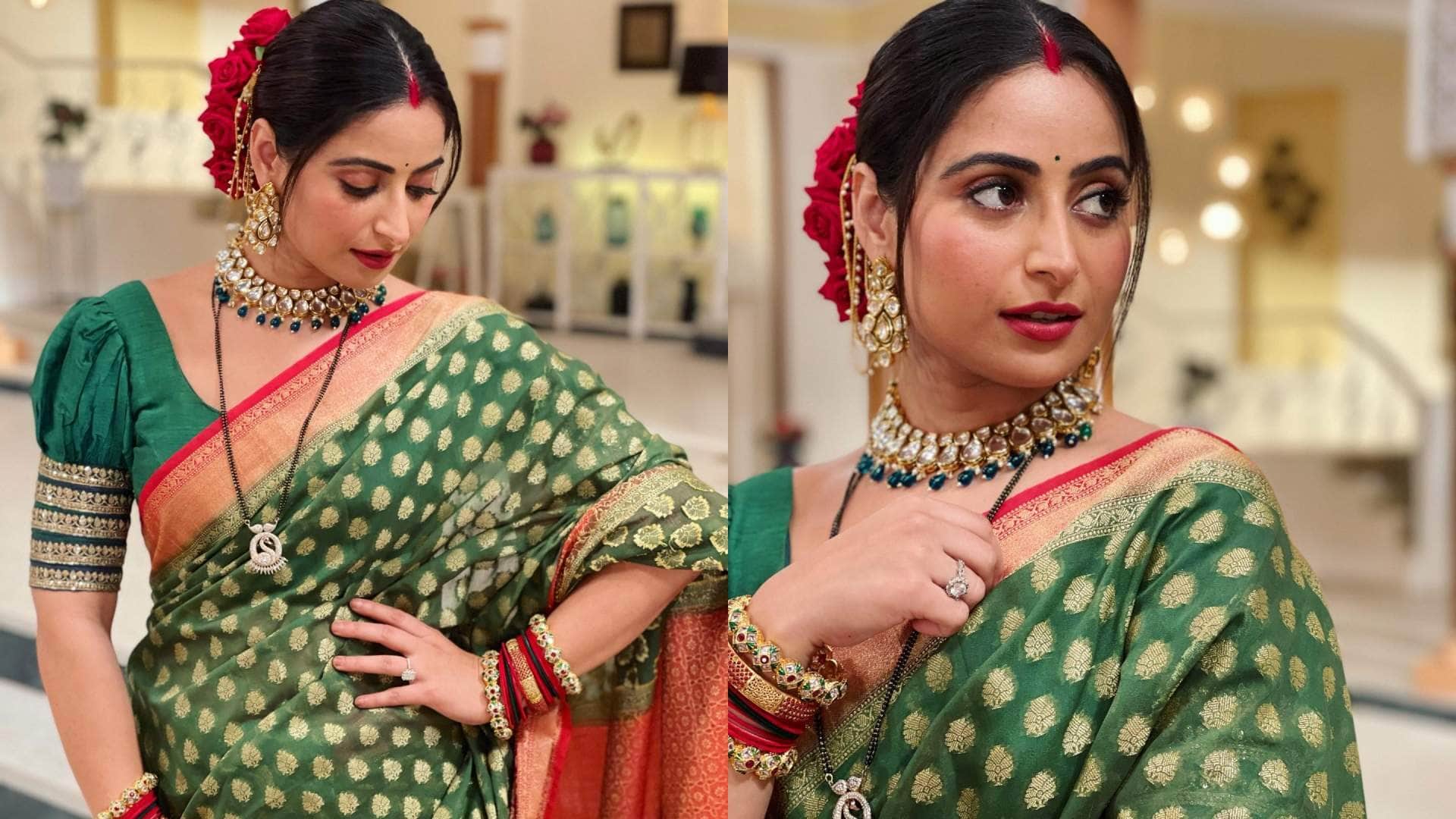 Shardiya Navratri 2023 saree collection of Aishwarya Sharma saree latest design 2023