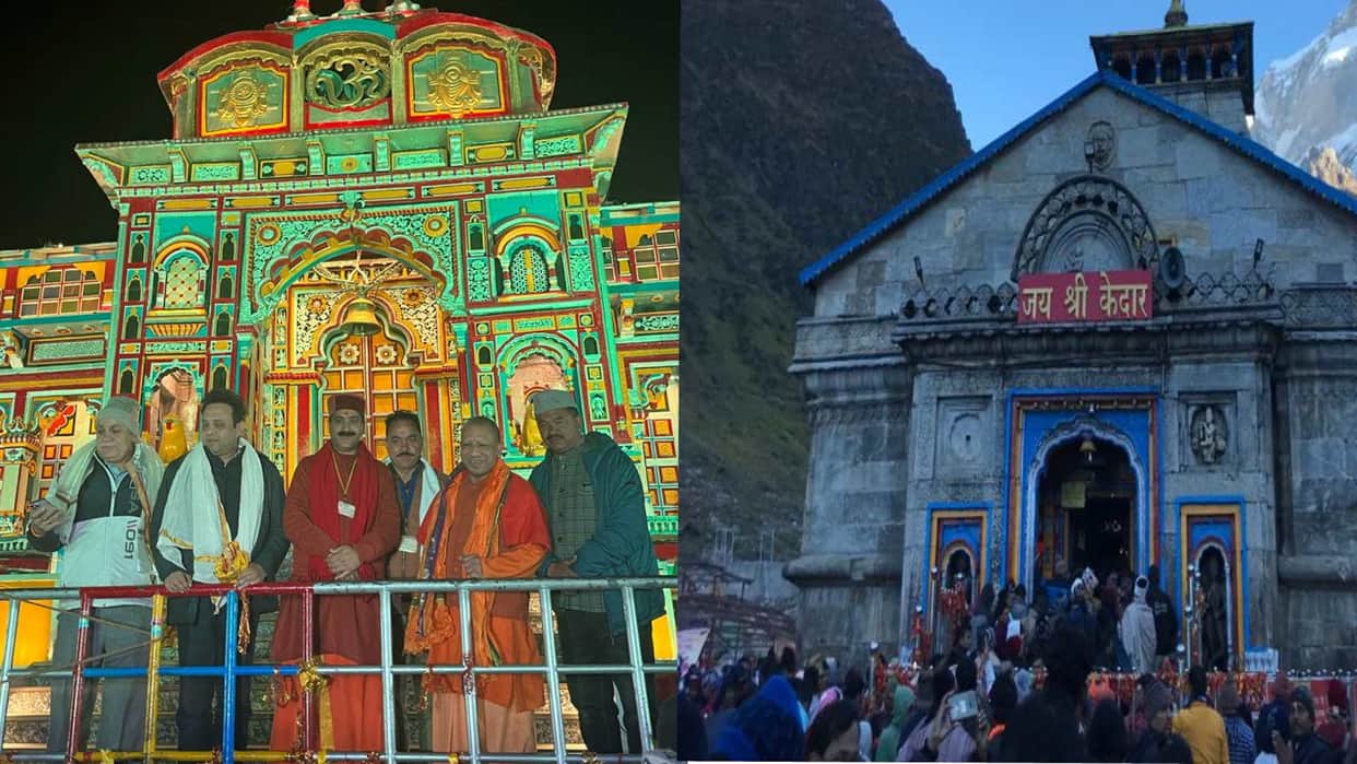CM Yogi Adityanath visited Badrinath-Kedarnath offered Pitru Tarpan at Brahma Kapal met army personnel at Mana