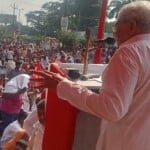 जनाक्रोश रैली को संबोधित करते सीपीएम नेता सीताराम येचुरी
