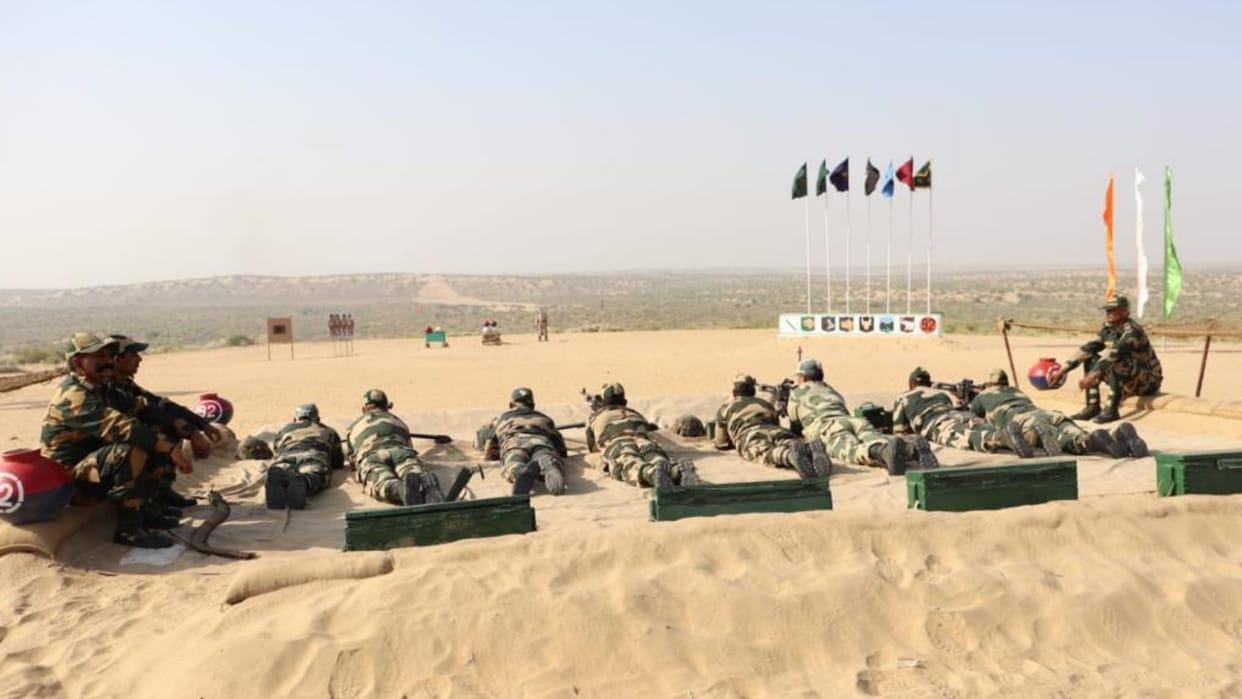 BSF 52nd Support Weapon Competition in Jaisalmer Kishangarh Field Firing Range echoed with explosions